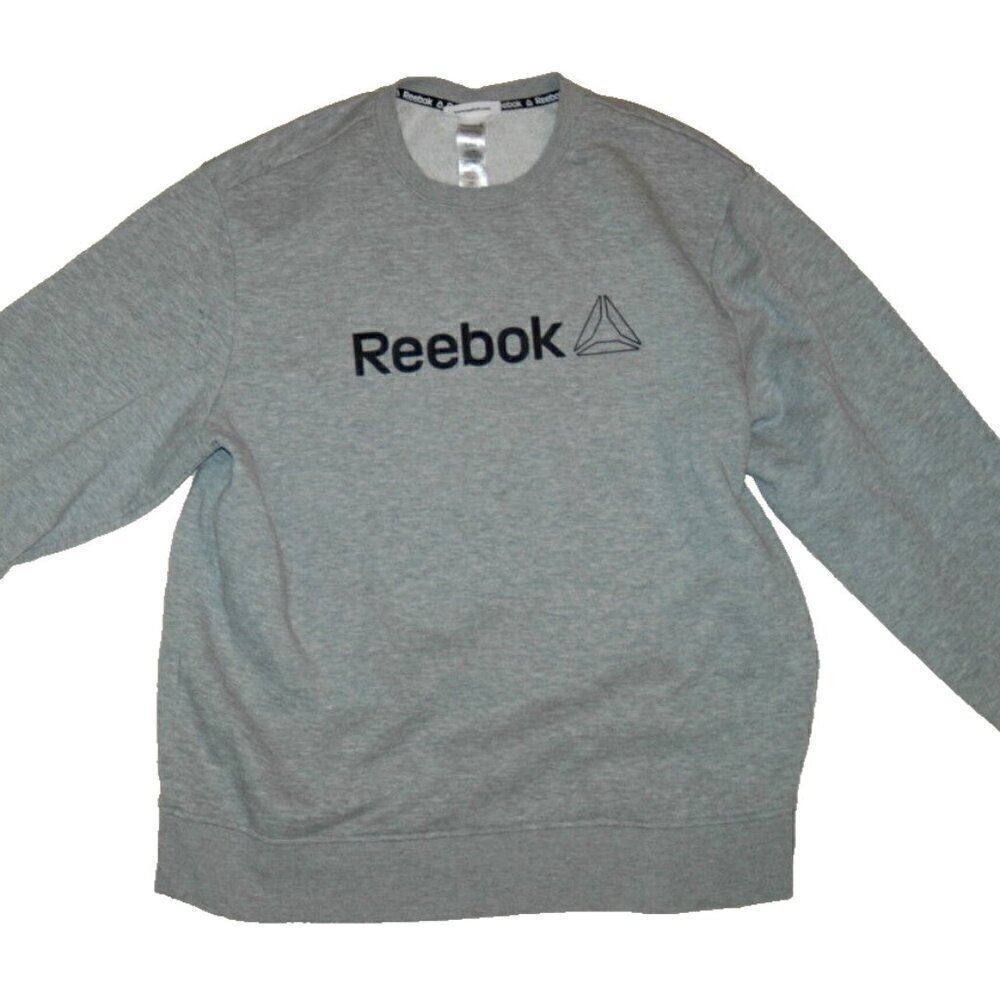 Reebok Sweatshirt Size L Gray Crewneck Pullover